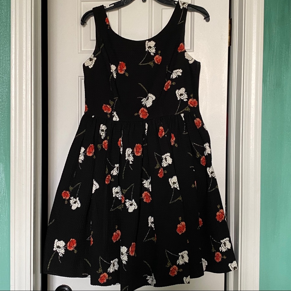 Topshop Kate Moss Black Floral Sundress